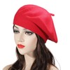 ZLYC Women's Beret Classic French Beret Plain Warm Beret, Twist