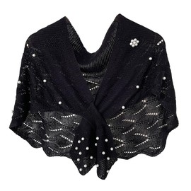 Beaded Shawl Knitted Poncho Wrap Pashmina Shawls Shrug Casual Scarf Cape for Women Fashion