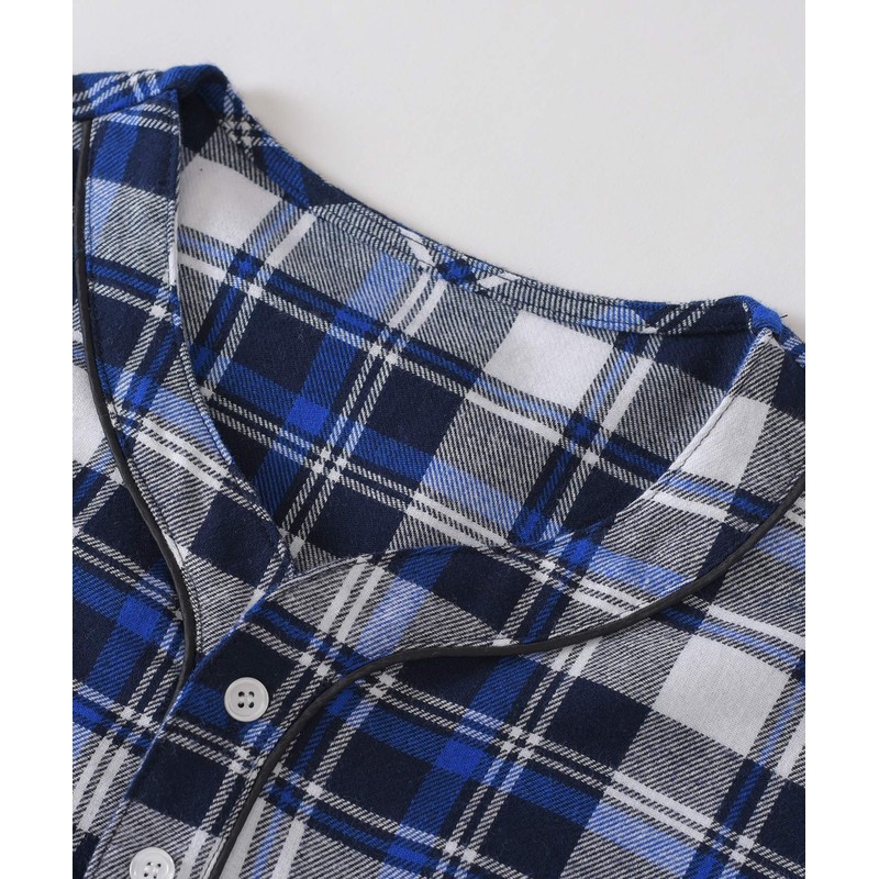 Latuza - Camisa de dormir de franela de algodón para