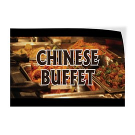Decal Stickers Multiple Sizes Chinese Buffet Advertising Printing F Industrial Vinyl Safety Sign Label Food & Beverage 36x24Inches