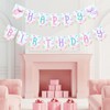 SHADOAMP Axolotl Birthday Decorations Girl, Macaron Axolotl Happy Birthday Banner