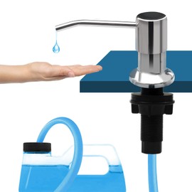 izolor Soap Dispenser for Kitchen Sink, Kichen Sink Soap Dispenser, 47"" Extension Tube kit, Under Sink Soap Dispenser Pump, No Need More Refills, Good Suction Power, Chrome