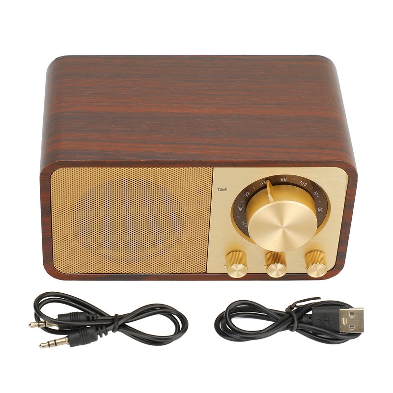Retro Wood Bluetooth Speaker Clear Sound Quality Mini Portable Wireless