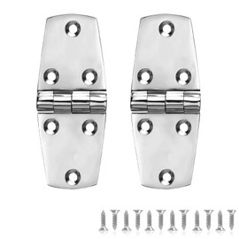 Heavy Duty Boat Hatch Hinges Stainless Steel, 4 inch x 1.5 inch (102 x 38 mm), Solid 316 Stainless Steel Door Hinges with Screws (2 PCS)