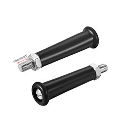 sourcing map Set of 2 rotating handle, crank handle, rotating bale handle, handle length, hand crank, plastic, M10 x 50 mm