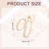 PATIKIL Letter Brooch Pins, Initial Letter V Rhinestone Broaches Metal