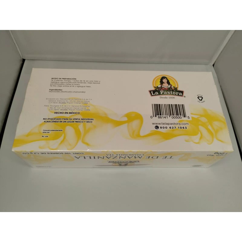 la pastora te de manzanilla chamomile tea marca la pastora
