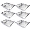 6 Pack Half Size Hotel Pans, 1/2 Size 2.5 Inch