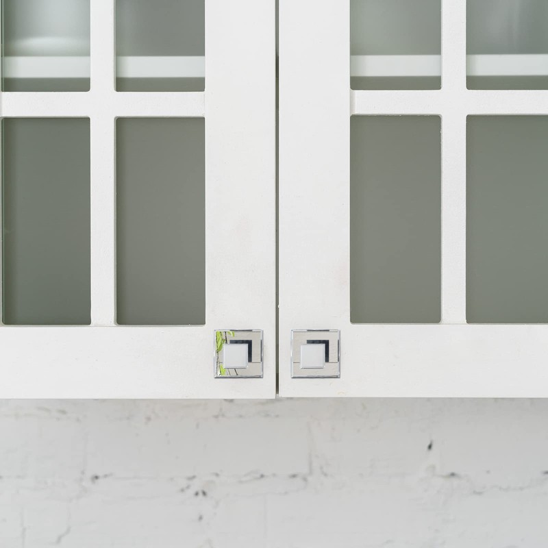 Tatuo 6 Pcs Stick on Knobs Adhesive Cabinet Handles Acrylic