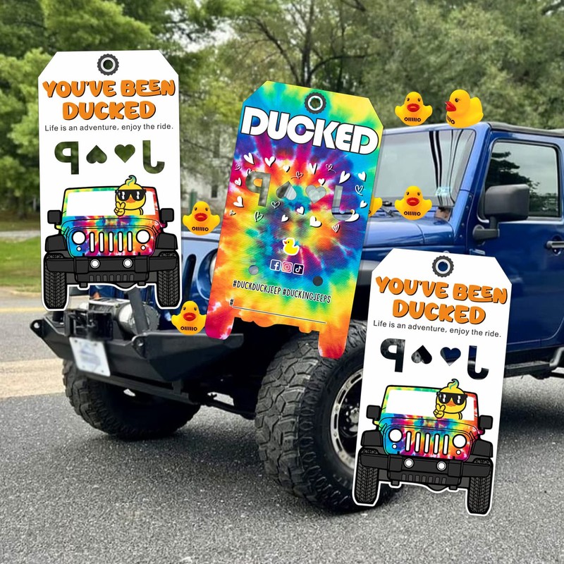 Duck Tags, You've Been Ducked, Duck Duck Tags, Rainbow Tie