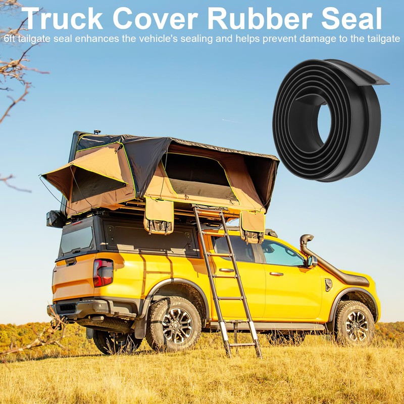 6ft (1.8m) Truck Rear Cover Double Seal - T-Groove Rubber