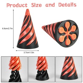 Vicloon Impossible Pyramid Pass Through Sculpture, 3D Printed Spiral Cone Fidget Toy, Mini Vortex Illusion, Anxiety Relief Spiral Cylinder Toy, Stress Relief Finger Game