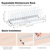 Housolution Pot and Pan Organizer Rack for Cabinet, Upgraded Expandable