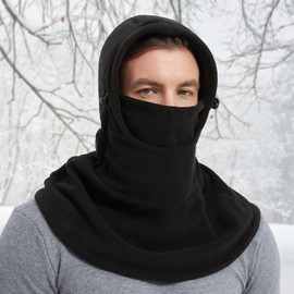 Foiueyga Battery Heated Balaclava for Men and Women - Thick Polar Fleece Heated Face Ski Mask for Cold Weather Winter Outdoor