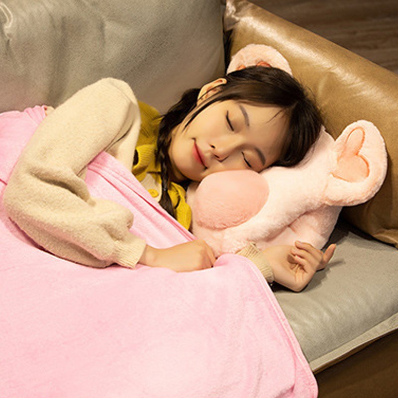 Stuffed Animals Travel Blanket Pillow Set Soft Plush Hugging Pillow