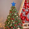 SULOLI Christmas Tree Star Blue,Blue Christmas Tree Topper Blue Star