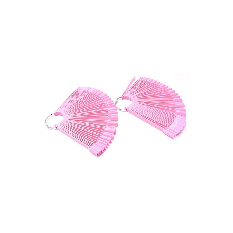2 Sets 100 Tips Fan Shape Plastic Nail Art Tips