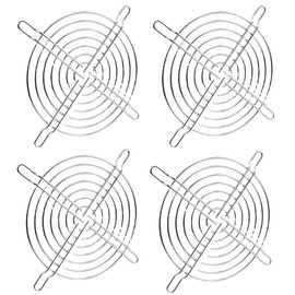 Fan Finger Grill, Wanfoou 4 Pack Cooling Fan Grill Metal Finger Guard, Metal Grill Protector Guard for Fan Protective Cover DIY, Silver