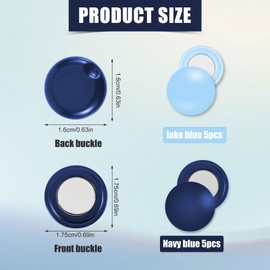 10 Pairs Magnetic Race Bib Clips, Marathon Essentials Race Number Buckle Running Bib Magnets Pins Holder for Runners Field Triathlon Cycling Competition (Navy Blue & Lake Blue)