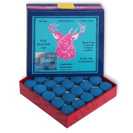 Tweeten Elk Master Billiard Pool Cue Tips - 1 Box - 50 Tips - Choose Your Size (12 mm)