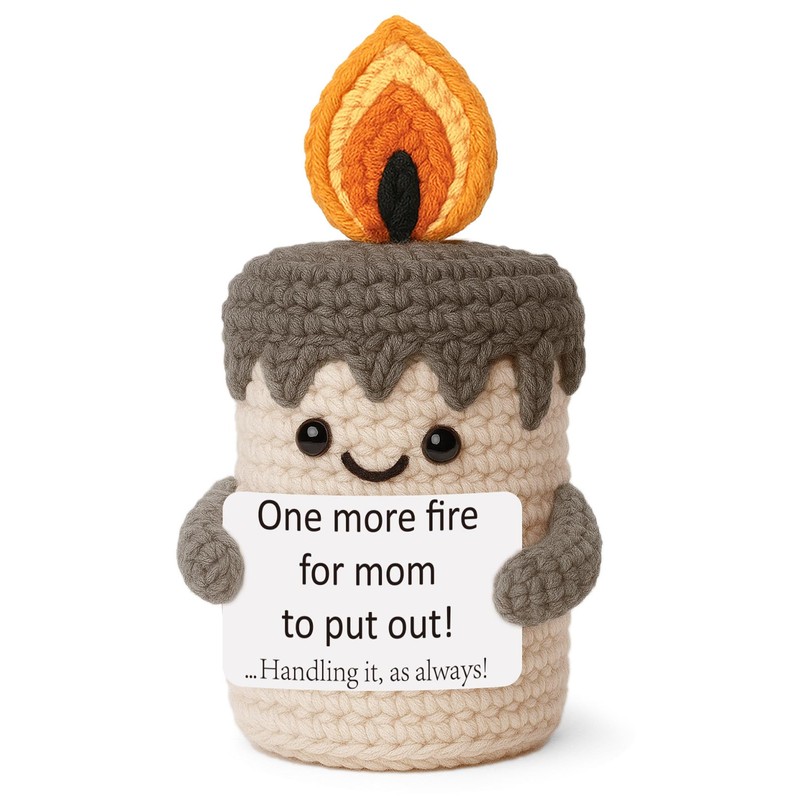 YUEYUQIU Funny Mom Birthday Gifts from Daughter Son, Crochet Candle