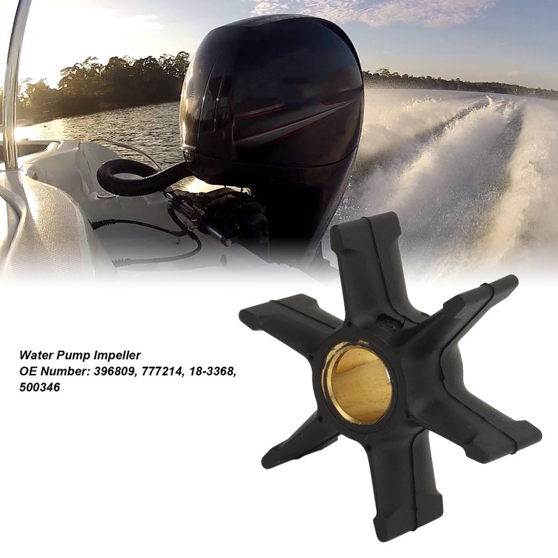 Water Pump Impeller 396809 6 Blade Outboard Engine Pump Impeller