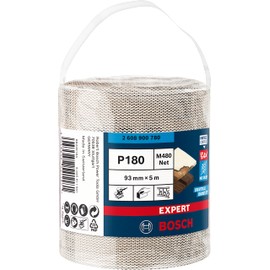 Bosch Professional 1x Expert M480 Sanding Net Roll (for Hardwood, Paint on wood, Width 93 mm, Length 5 m, Grit 180, Accessories Hand Sanding)