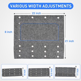 Nilight RV Step Covers 3 Pack 23 inch, Fits 8-11" Deep Camper Steps Adjustable Wrap Around RV Step Rug with Spring Works on Electrical & Manual RV Stairs Carpet for Camper Trailers Steps Outside, Gray