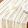 Socomi Cheesecloth Table Runner Ivory White Spring Easter Gauze 120
