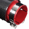 Universal Exhaust Tip Tail Throat Glossy Carbon Fiber Red Pipe