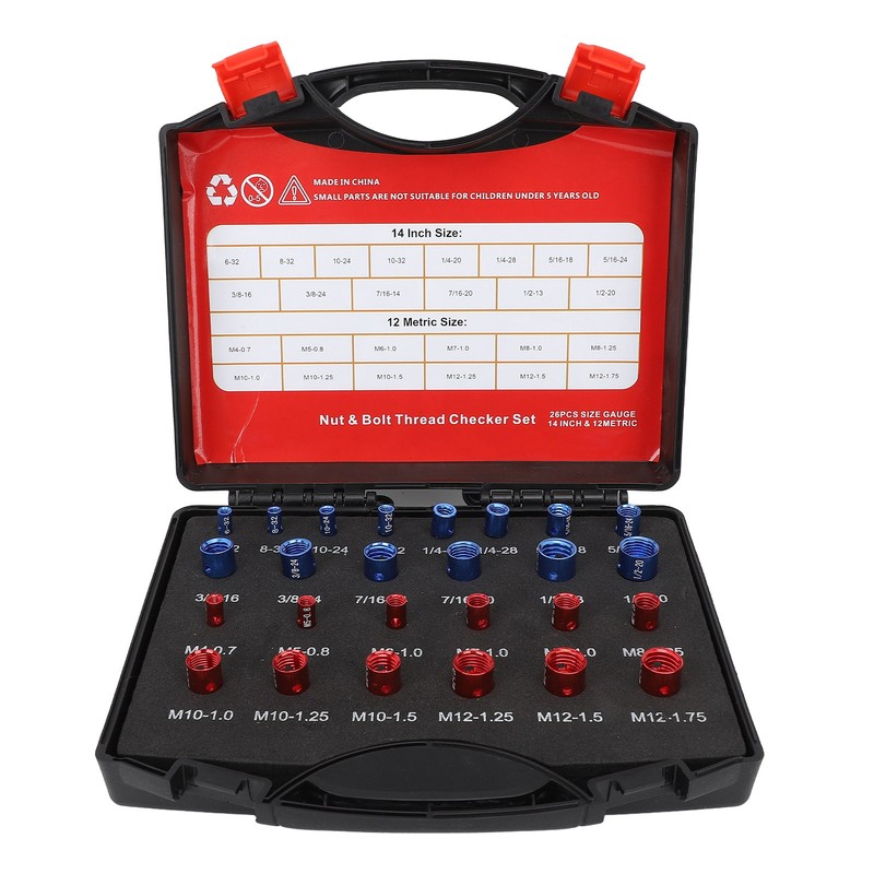 Nut Bolt Thread Checker Imperial Metric Aluminum High Accuracy Thread