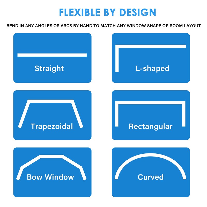 Flexible Bendable Ceiling Curtain Track, Curved Ceiling Track for Curtains,