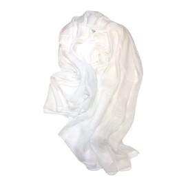 Instyle Japan 100% Silk Scarf, Stole, Available in Multiple Sizes and Color Variations, Plain, Silk, UV, Cold Protection, Chiffon, Natural Material - whites