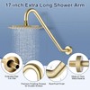 Shower Extension Arm with Flange Uvish 17" Shower Head Riser