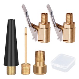 Pack of 6 for Bosch Easy Pump, Robust Air Pump Adapter, Multifunctional French Valve Adapter, Comes with a Transparent Box, Air Pump for Motorcycle Tyres, Car Tyres, Bicycle Tyres, Bicycle Valves