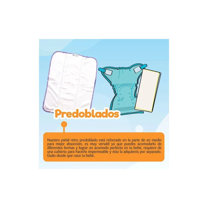 Pack 4 Predoblados Ch Snappy Cubierta Lisa Ecopipo
