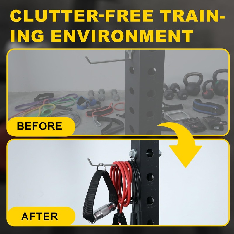 Lights Mountain Squat Rack Hooks for 5/8" & 1" Holes,