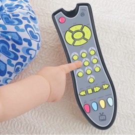 teng hong hui TV Remote Toy Baby Remote Control Musical Toy Realistic TV Remote for Baby Music Education Toy for Baby 12M+