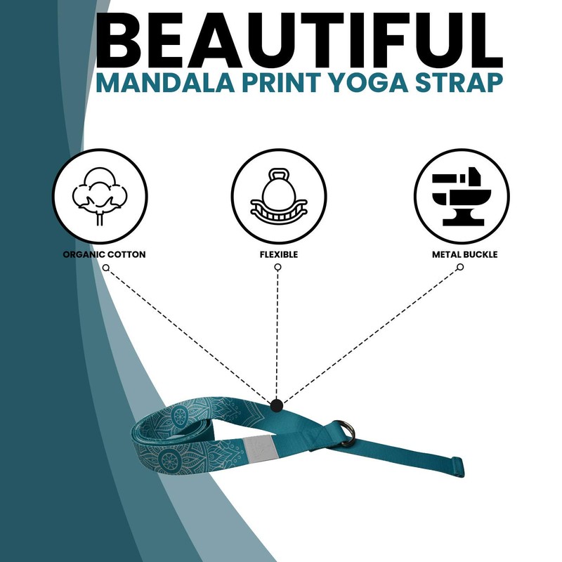 Yoga World Yoga Strap - Stretch Belt for Flexibility Training,
