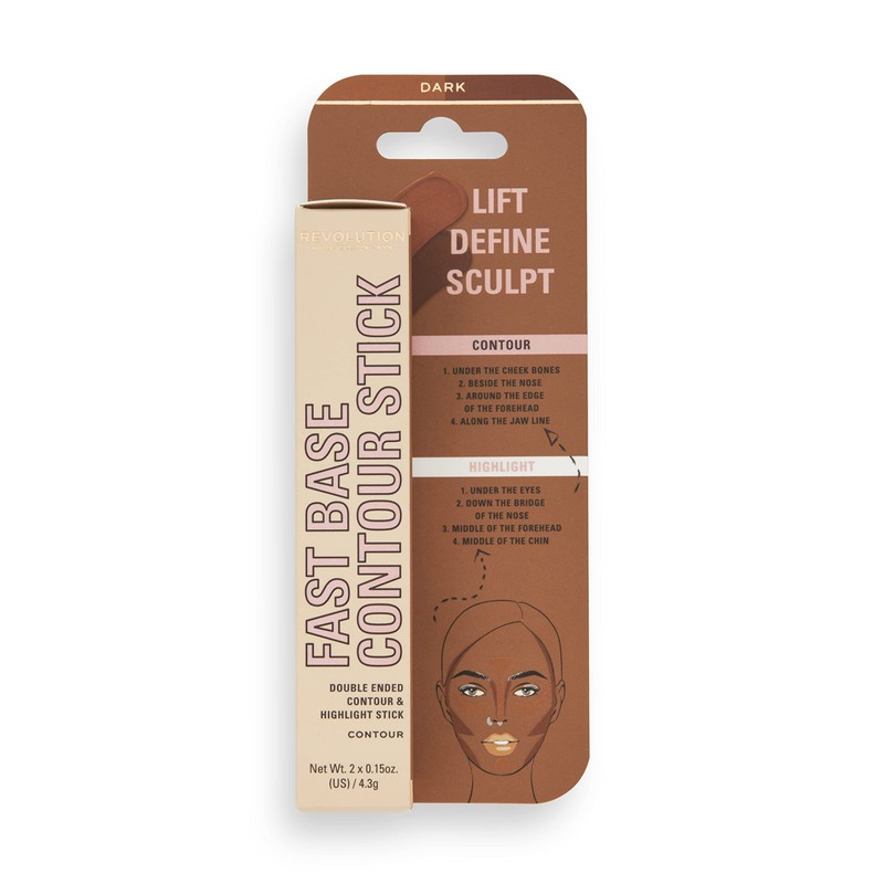 Makeup Revolution Contour Stick Duo Cream Contour & Highlight, Defines