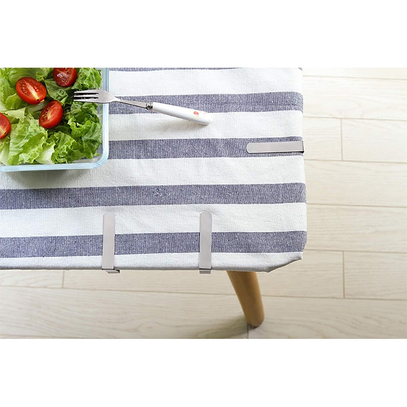 18 Packs Sliver Tablecloth Clips Stainless Steel Metal Triangular Table