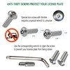 BGGTMO License Plate Screws Anti Theft -1/4 M6 Security License