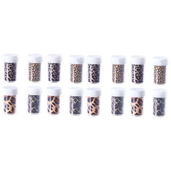 Minkissy 2pcs Leopard Nail Art Decals Transfer Stickers for Stunning