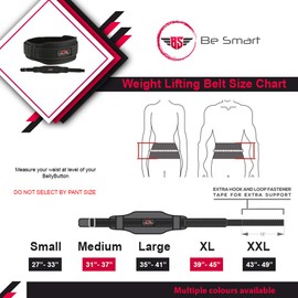 Weight Lifting Belt Neoprene Gym Fitness Workout Double Support Brace (Blue, Small 27'' - 33'')