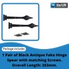 Black Antique Fake Hinge Spear Head Cast Iron Decorative Hinge