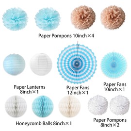 Holkcog Bachelorette Party Decorations, Blue Beach Bride Shower Decor Pom Poms Hanging Banner Swirls for women, Last Toast On The Coast Bridal Shower Wedding Decoration, Bride To Be Party Supply