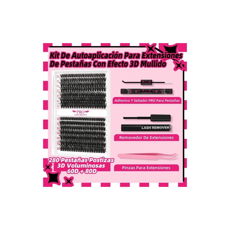 Kit De Extensiones De Pestañas Efecto 3d 40d60d80d Mixtas