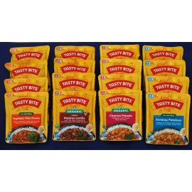 TASTY BITE 16X Tasty Bite Channa, Vegetable Tikka Masala , Bombay Potatoes , Madras Lentils - Variety Pack
