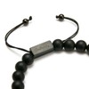 SAILBRACE Bracelet mono-chrome bike beaded, Stainless steel, onyx