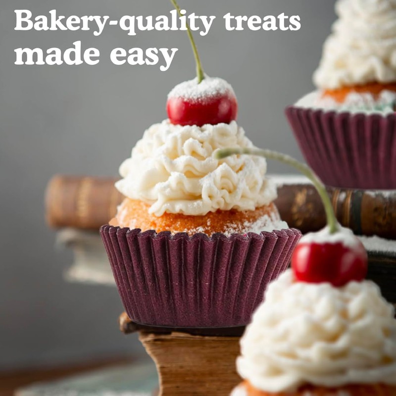 Regency Wraps Greaseproof Professional Grade Baking Cups, Pack of 40,